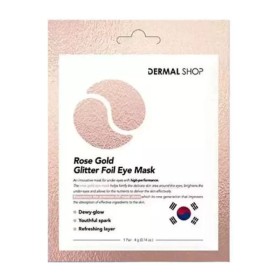 Dermal Rose Gold Glitter Foil Eye Mask X 1 Pair 4gr