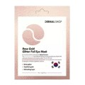 Dermal Rose Gold Glitter Foil Eye Mask X 1 Pair 4gr