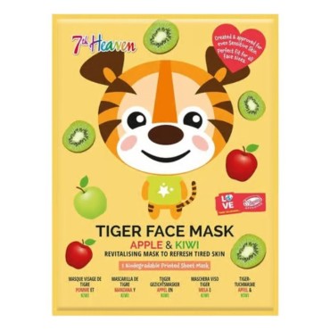 7th Heaven Tiger Face Mask Apple & Kiwi 1 Τμχ