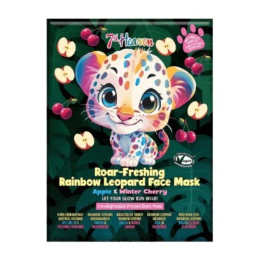 7th Heaven Rainbow Leopard Face Mask Apple & Winter Cherry 1 Τμχ