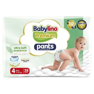 Babylino Premium Baby Diapers No.4 7-13kg X 38τμχ