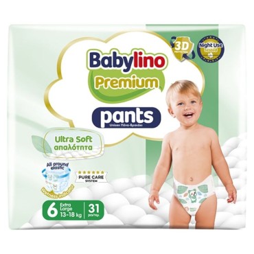 Babylino Premium Baby Diapers No.6 13-18kg X 31τμχ