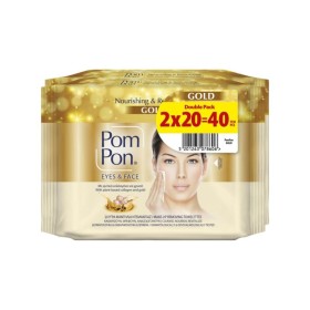 Pom Pon Gold Make Up Remover Wipes 2x20τμχ