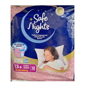 Babylino Safe Nights Kids Pants Girl 13+ 48-60kg X 12 Τεμ