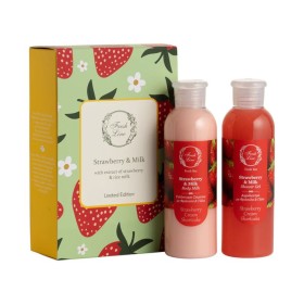 Fresh Line Strawberry & Milk Shower Gel 200ml & Strawberry & Milk Body Milk 200ml