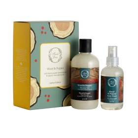 Fresh Line Wood & Pepper Shower Gel 300ml & Wood & Pepper Body Water 150ml