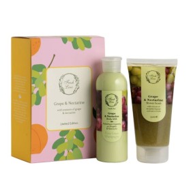 Fresh Line Grape & Nectarine Shower Scrub 150ml & Grape & Nectarine Body Milk 200ml