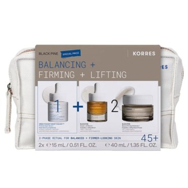 Korres Promo Balck Pine Set Probiotic Super Serum 15ml & Lifting Serum 15ml & Firming Moisturizer 40ml & Νεσεσέρ