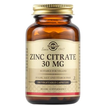Solgar Zinc Citrate 30mg X 100 Caps