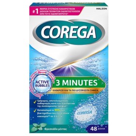 Corega 3 Minutes Καθαριστικά Δισκία Για Τεχνητή Οδοντοστοιχία X 36 Tabs