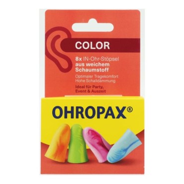 Ohropax Ωτοασπίδες Color SNR:35db x 8 Τμχ