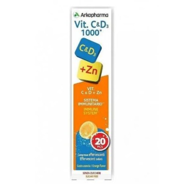 Arkopharma Vit C & D3 1000IU X 20 Αναβράζοντα Δισκία