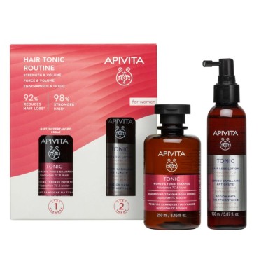 Apivita Hair Tonic Routine Women's Tonic Shampoo 250ml & Hair Loss Lotion 150ml